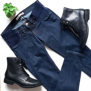 J Brand Mama J Maternity Jeans Dark Wash Side Panel Size 26